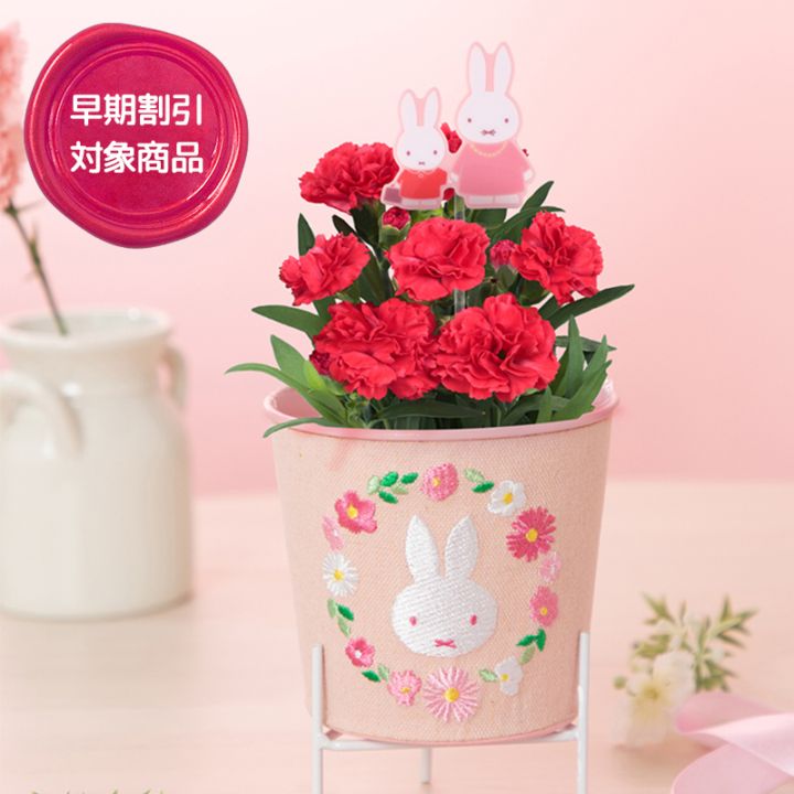 【2026母の日】《3/19～4/19：早期割引》Flower Miffy 刺繍ブリキ缶 