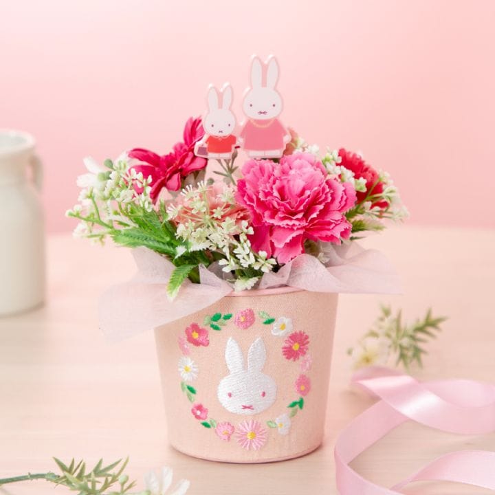 【2026母の日】《3/19～4/19：早期割引》Flower Miffy 刺繍ブリキ缶 