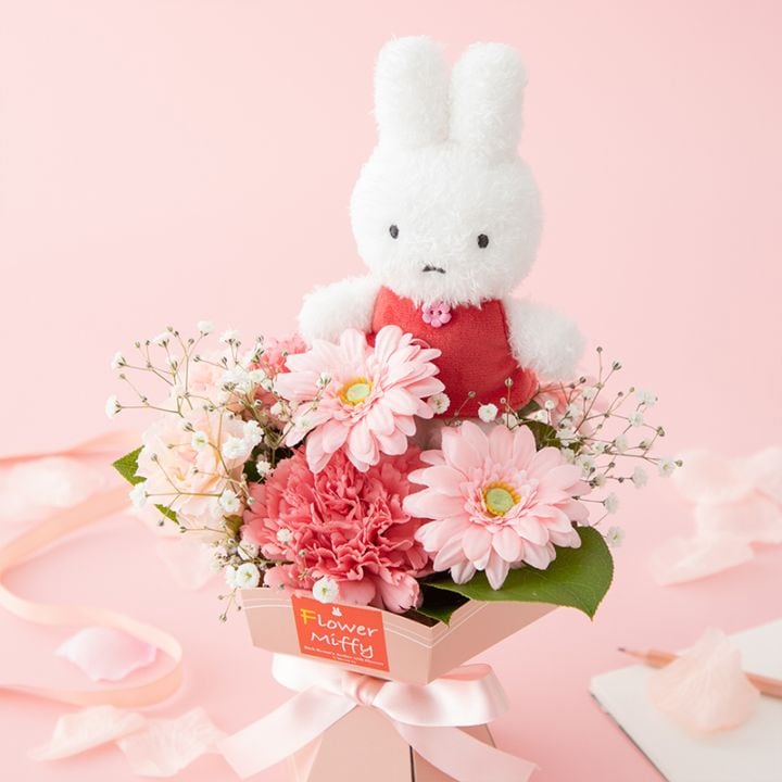 Flower Miffy ほわほわマスコット ネモフィラブルー アートフラワー