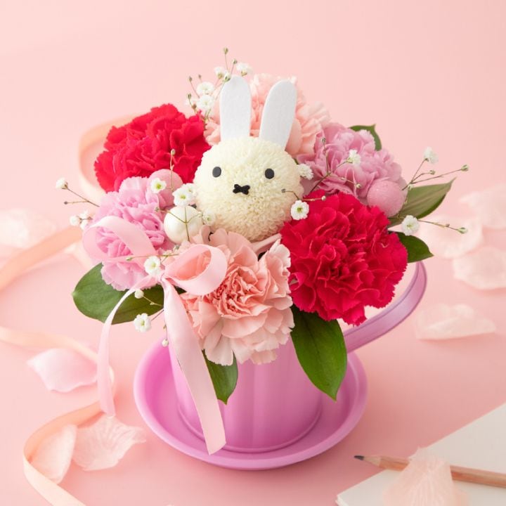 Flower Miffy コルクガラスドーム 小花アレンジM ピンク | すべての