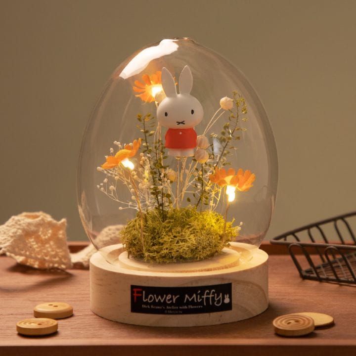 Flower Miffy LEDマーガレットアレンジ ドームM オレンジ