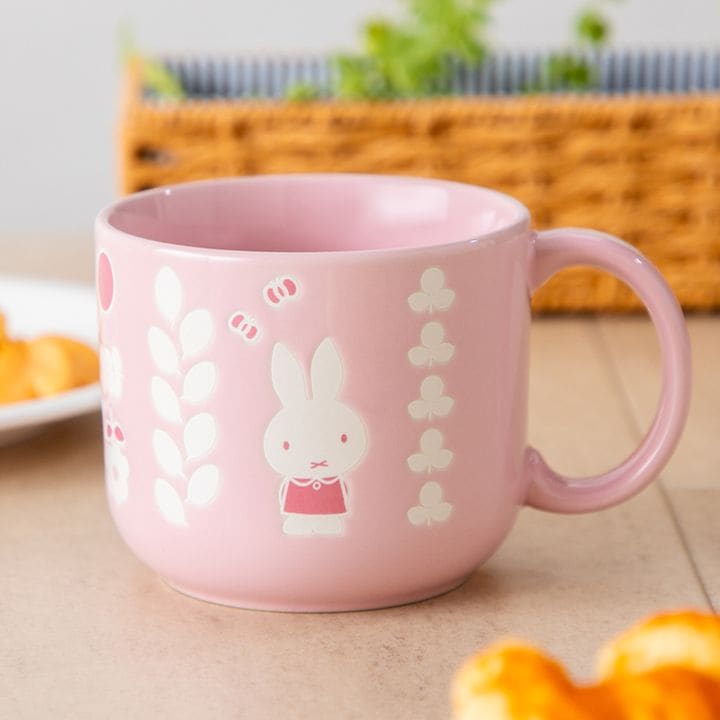 Flower Miffy エンボスマグカップ ピンク アートフラワーセット