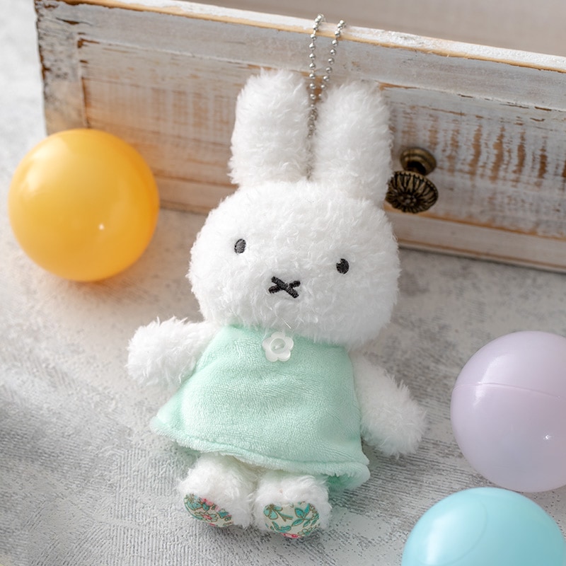 Flowermiffy ほわほわマスコットキーチェーン ナチュラルグリーン アートフラワーセット