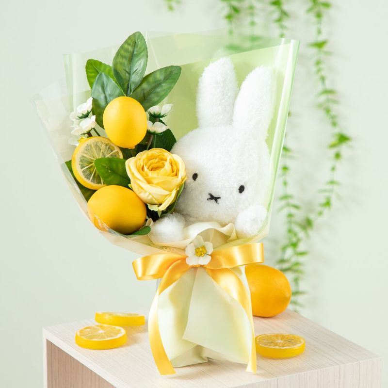 Flower Miffy ほわほわぬいぐるみブーケ れもん | グッズ商品