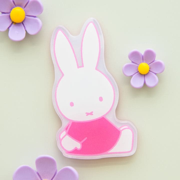 Flower Miffy マグネットアクリルベース おすわり ピンク