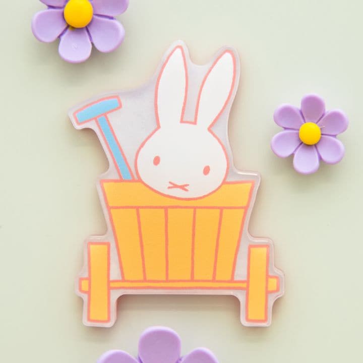 Flower Miffy マグネットアクリルベース はなぐるま イエロー