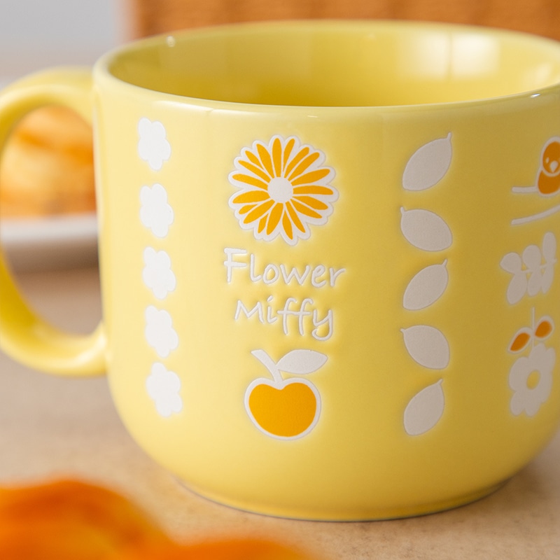 Flower Miffy エンボスマグカップ イエロー アートフラワーセット