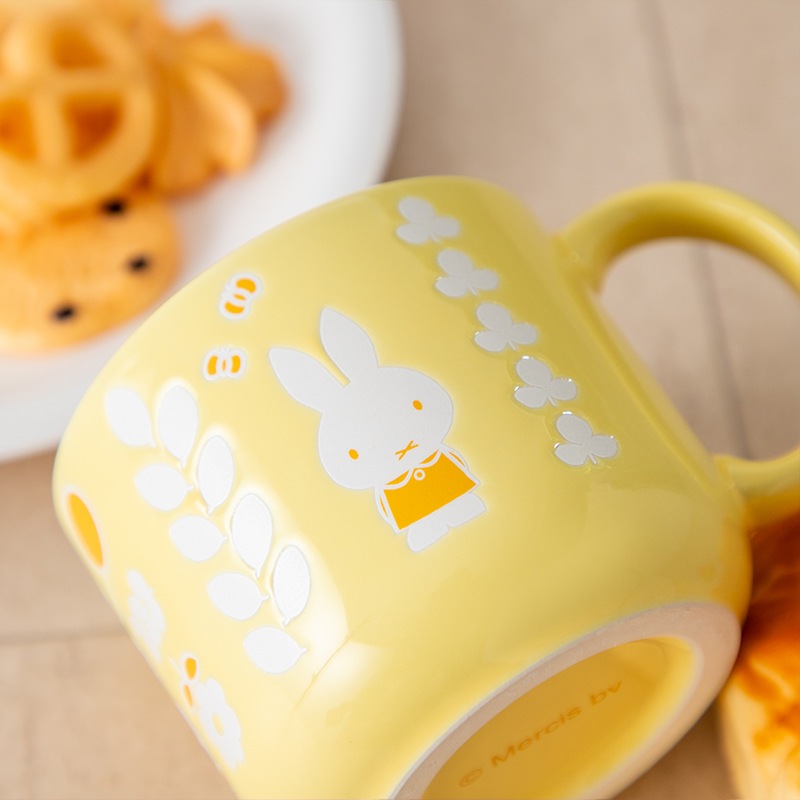 Flower Miffy エンボスマグカップ イエロー アートフラワーセット