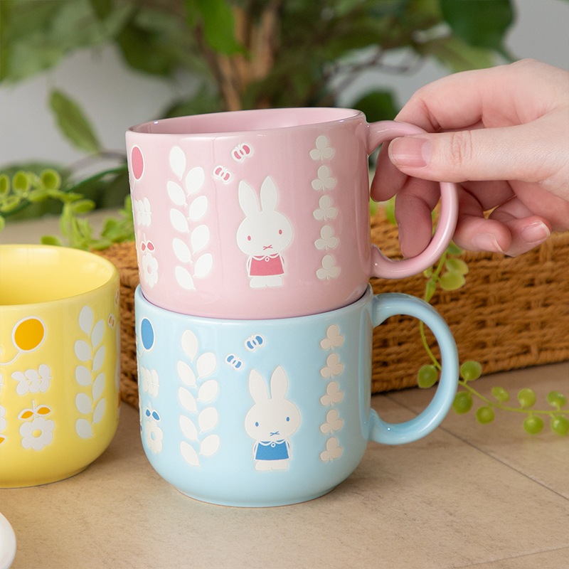 Flower Miffy エンボスマグカップ イエロー アートフラワーセット