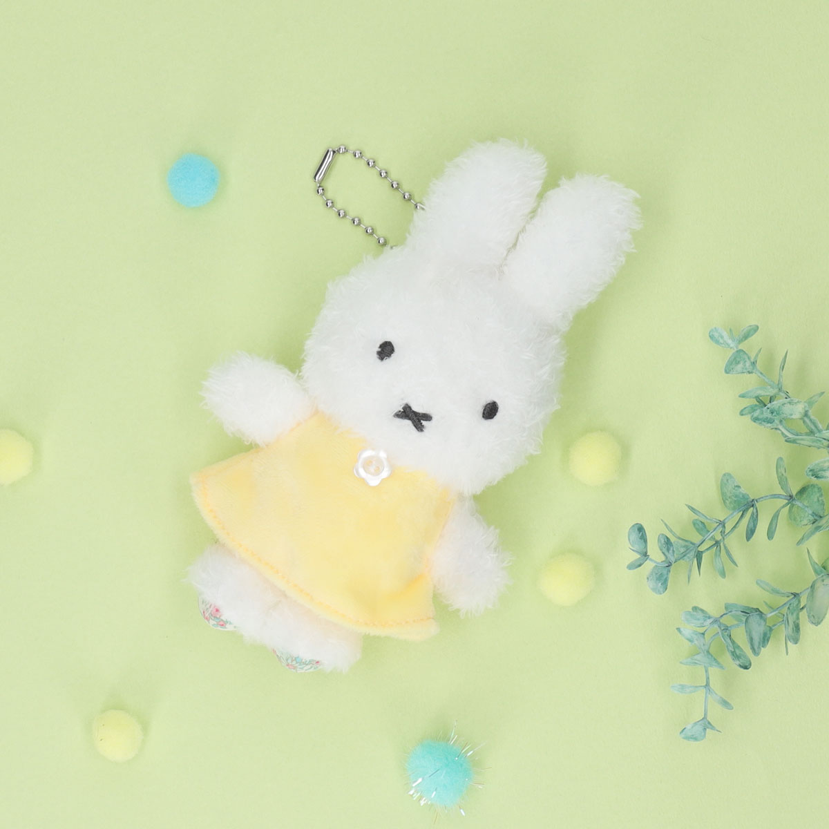 Flower Miffy ほわほわマスコット ミモザイエロー アートフラワー