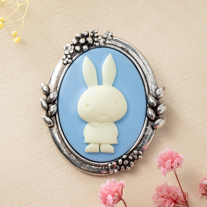 Flower Miffy カメオ風ブローチ ミッフィー アートフラワーセット