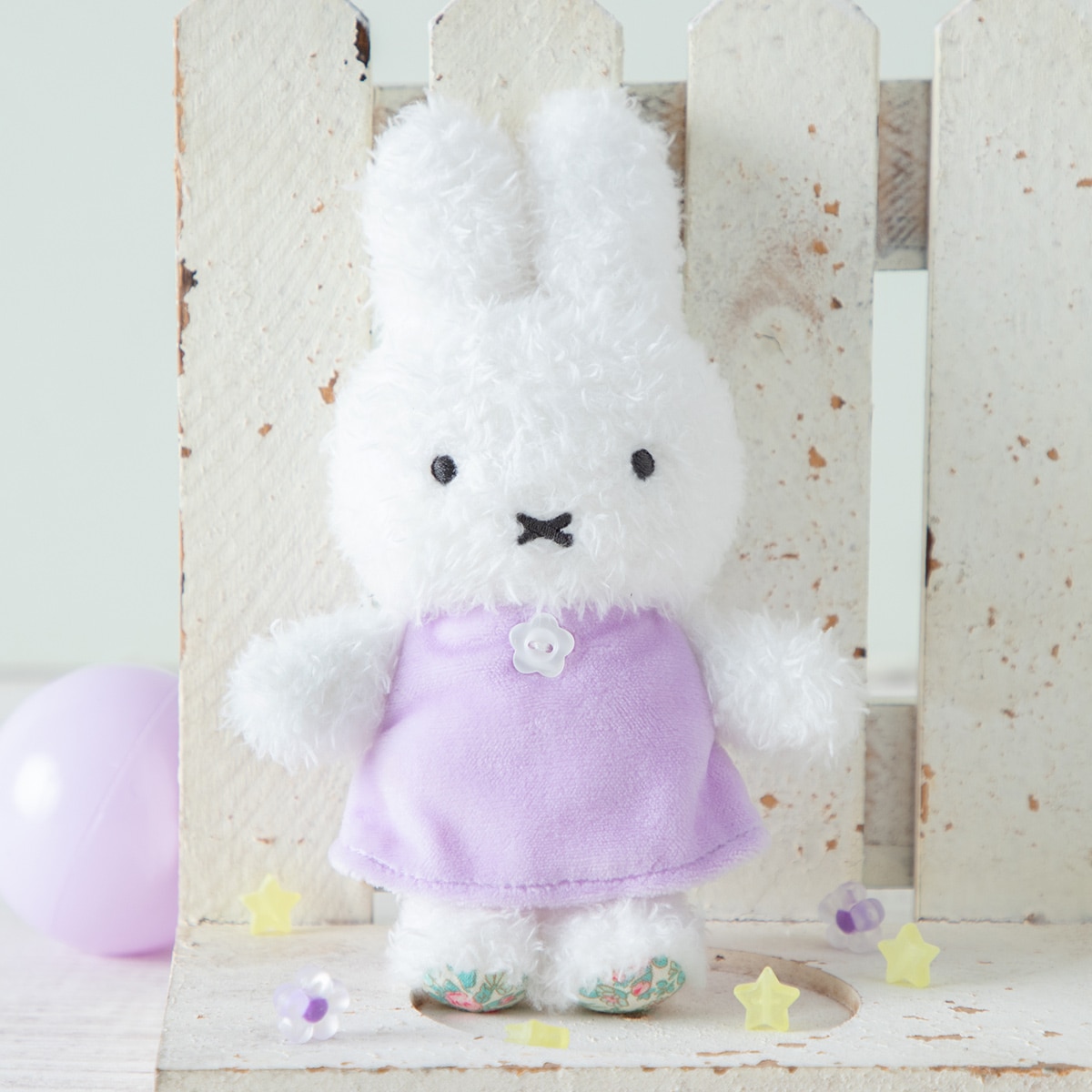 Flowermiffy ほわほわマスコットキーチェーン コスモスパープル アート