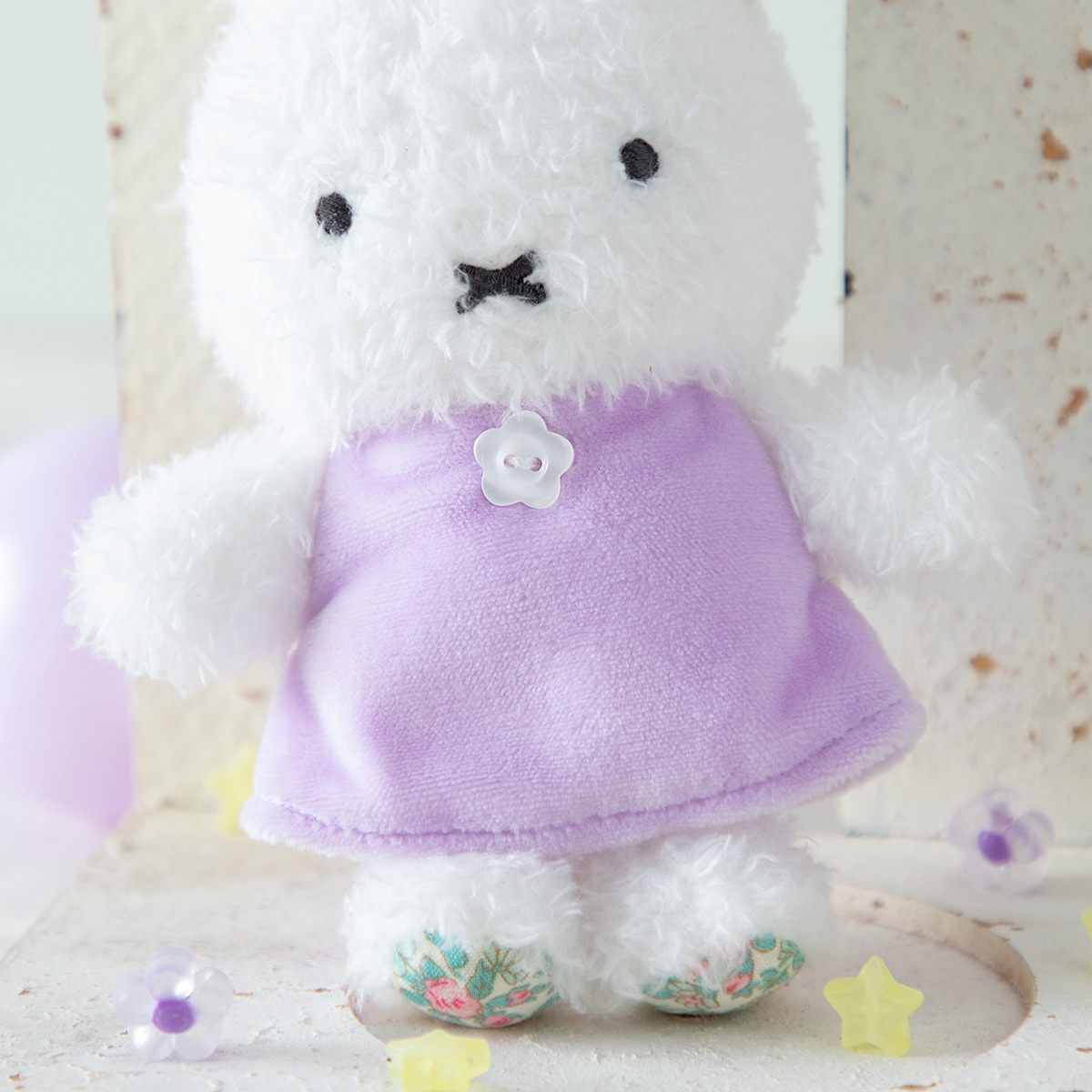Flowermiffy ほわほわマスコットキーチェーン コスモスパープル アート