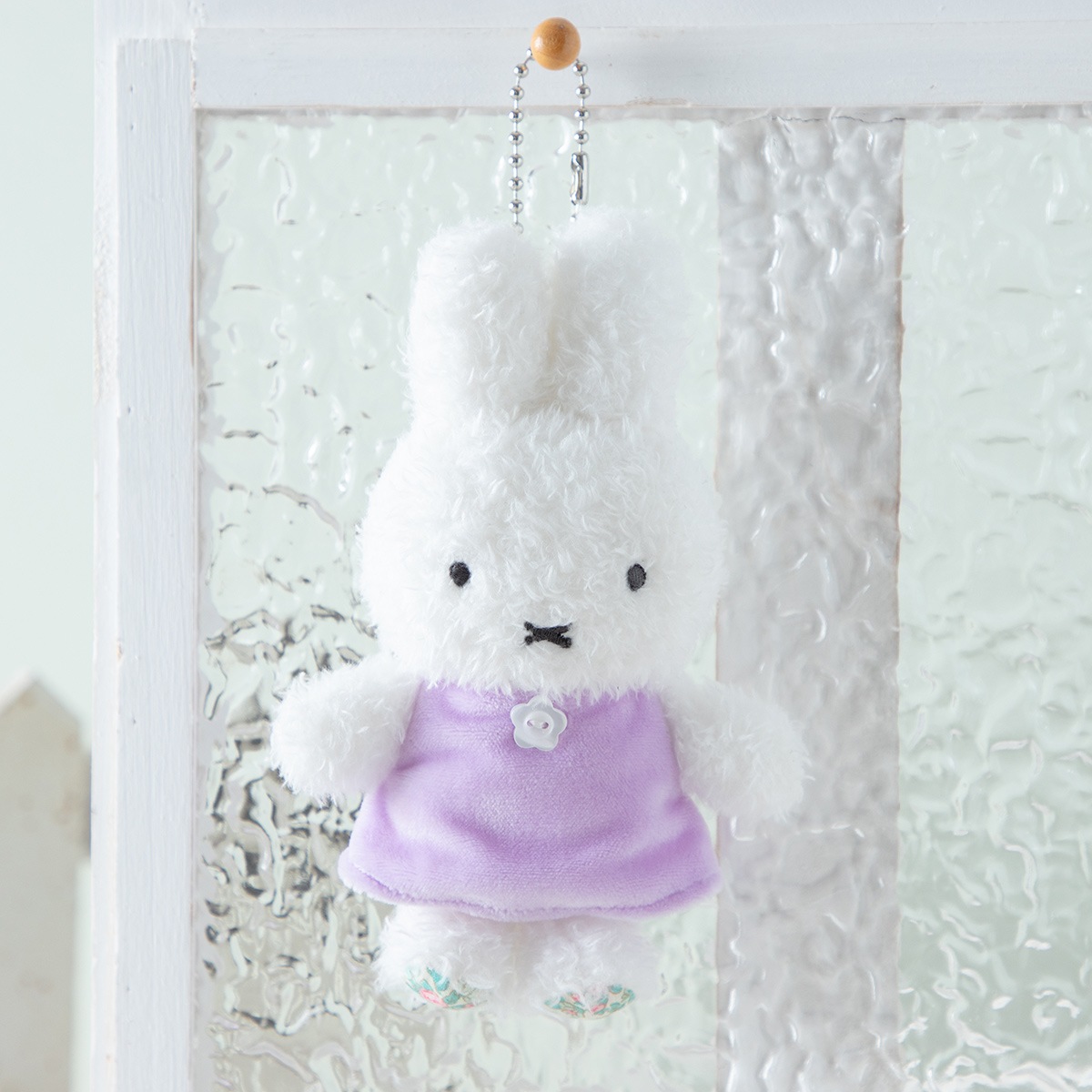 Flowermiffy ほわほわマスコットキーチェーン コスモスパープル アート