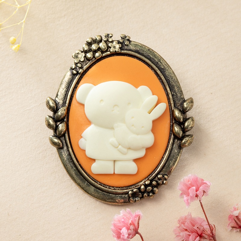 Flower Miffy カメオ風ブローチ ボリス アートフラワーセット | グッズ