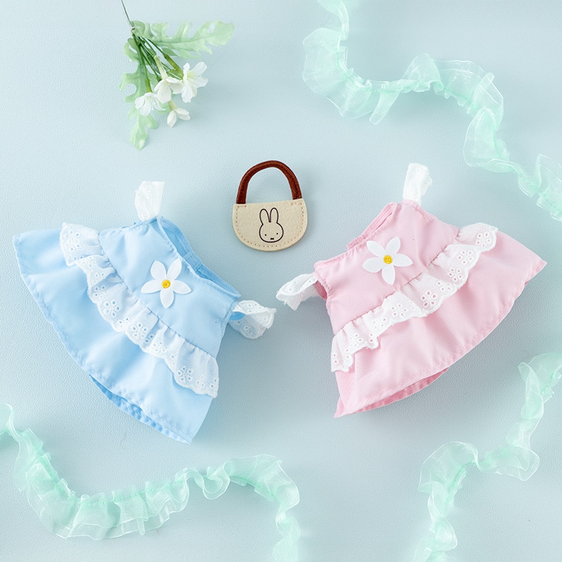 フラワーミッフィーほわほわマスコット　ジャスミンワンピースピンクブルーぬいぐるみ Flower Miffy ほわほわマスコット ジャスミンワンピース