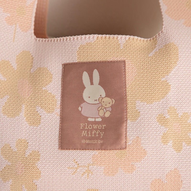 Flower Miffy ニットマルシェバッグ ホワイト アートフラワーセット