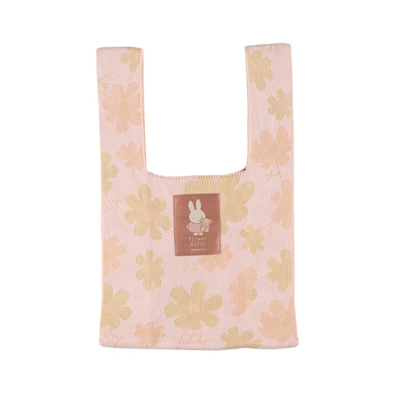 Flower Miffy ニットマルシェバッグ ホワイト アートフラワーセット