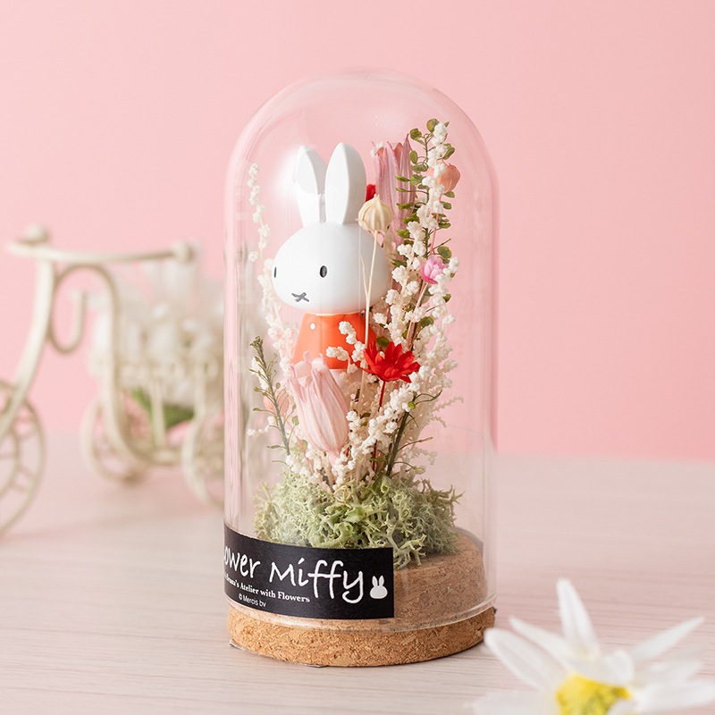 Flower Miffy コルクガラスドーム 小花アレンジS ピンク | 利用シーン