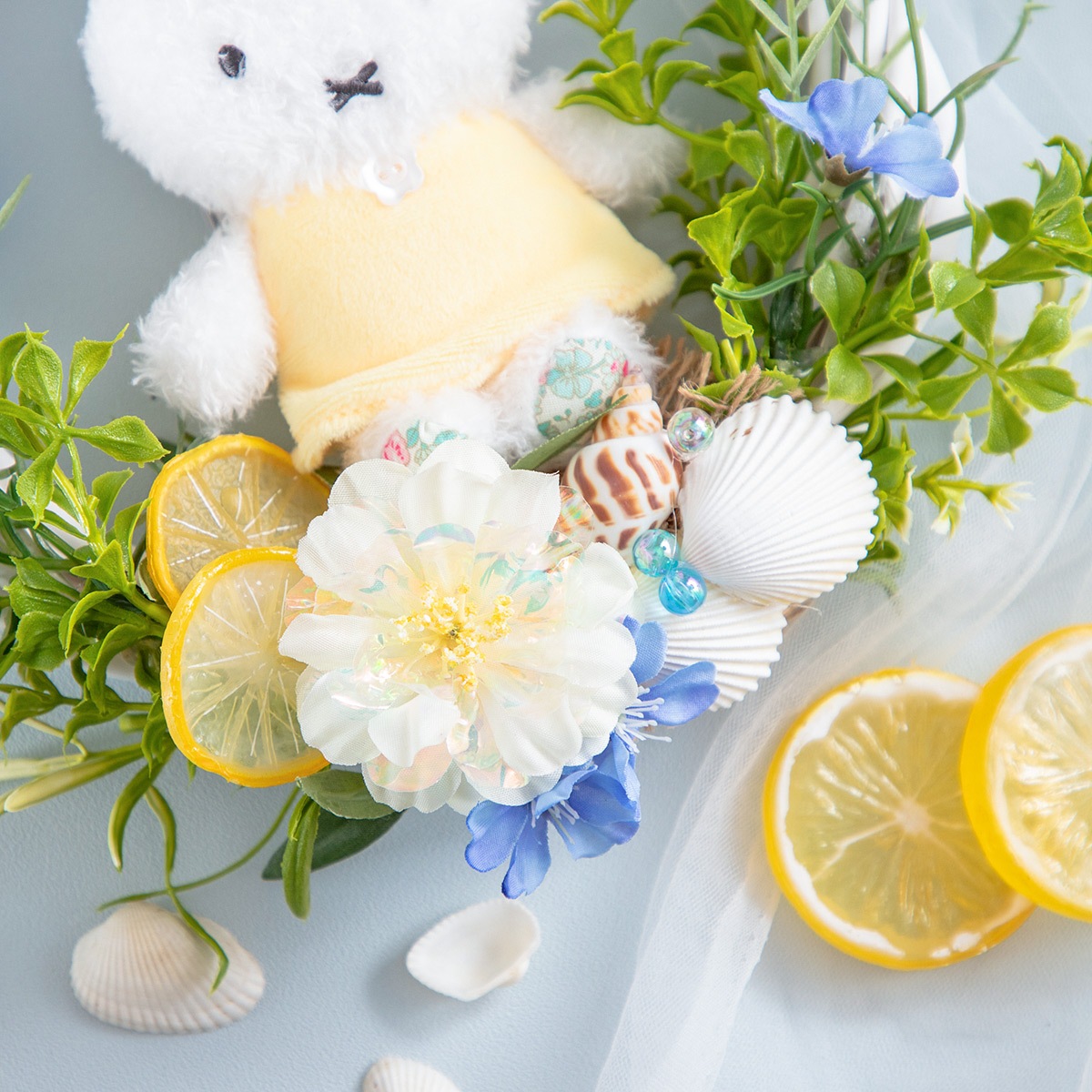 Flower Miffy 貝殻レモンリース | アレンジメント・花雑貨