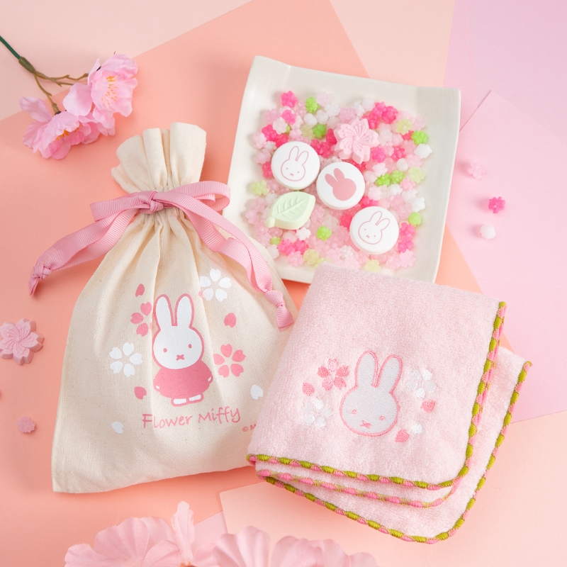 Flower Miffy はないろらむね・金平糖＆ミニタオル アートフラワー