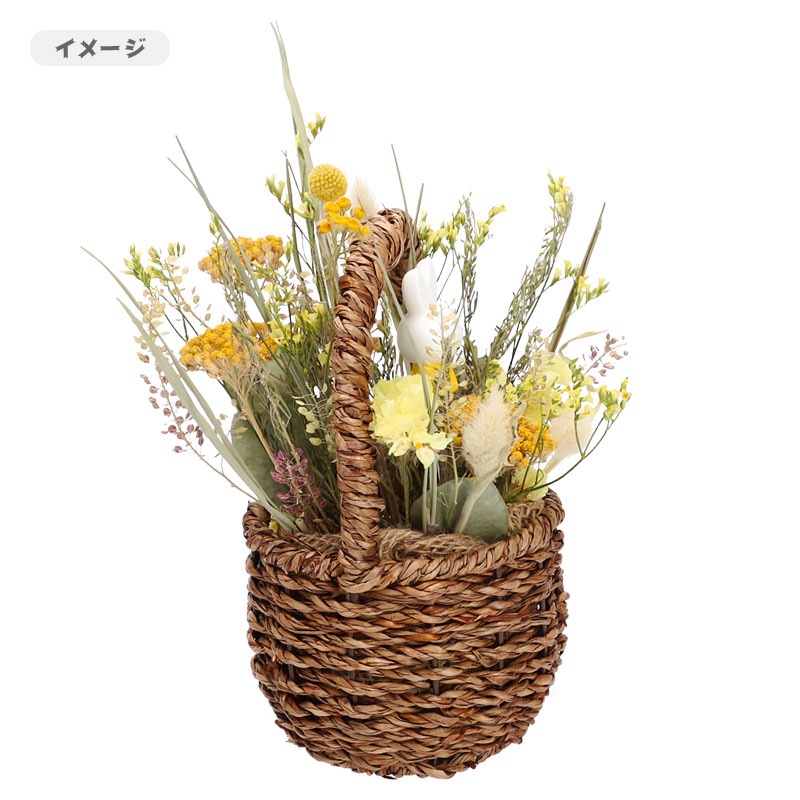 フラワーミッフィー ドライフラワーの花かご イエロー 新商品 ミッフィーのお花屋さん Flower Miffy