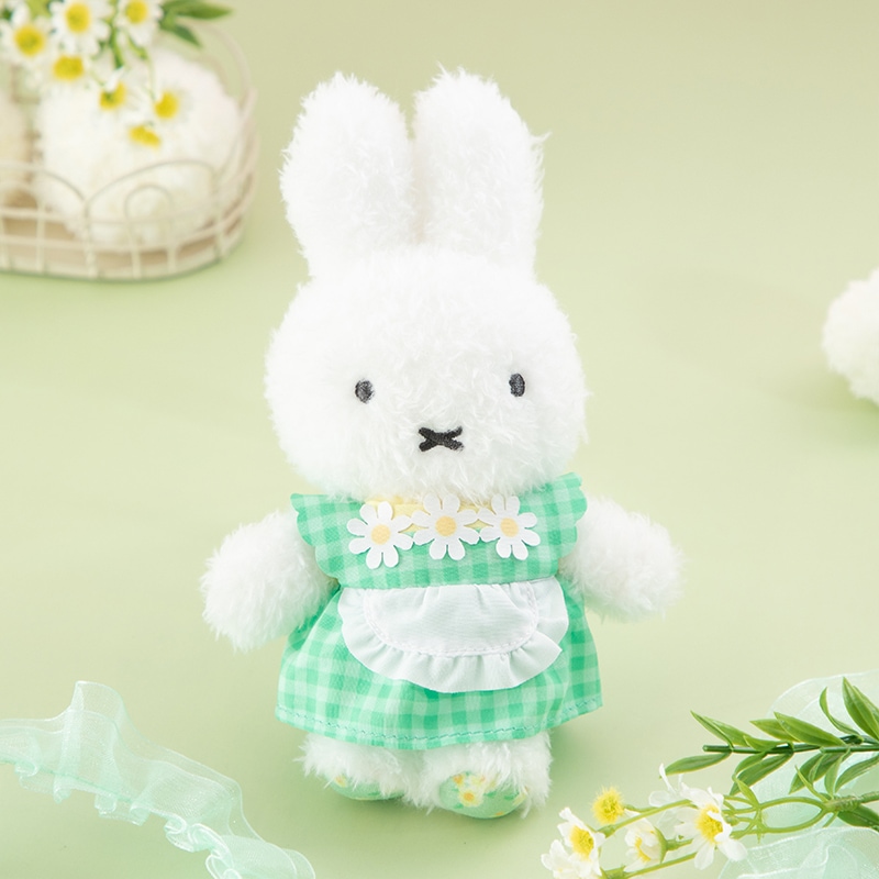 Flower Miffy ほわほわマスコット カモミールエプロンドレス グリーン
