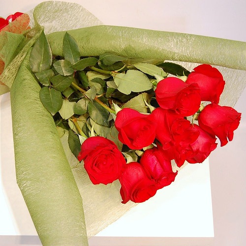 直送商品b 極上 大輪バラ花束 10本 赤 企業様向け 花束 バラ ミッフィーのお花屋さん Flower Miffy