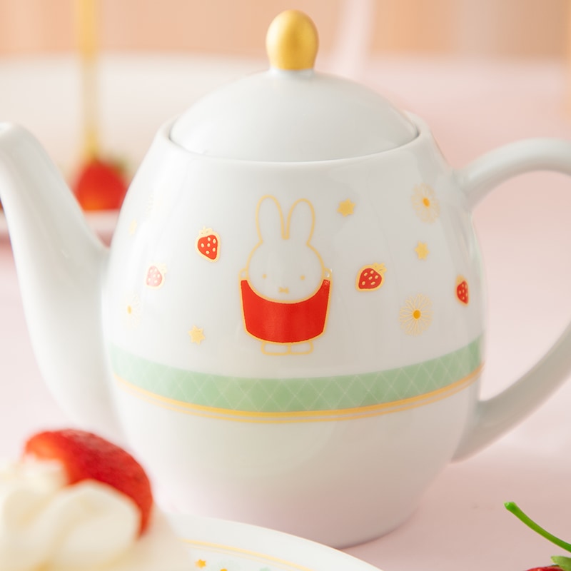 Flower Miffy ティーポット ストロベリーパーティー アートフラワー