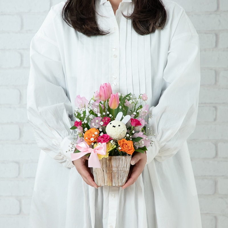 直送商品D】ミッフィーマムアレンジ スプリングパーティー | 生花