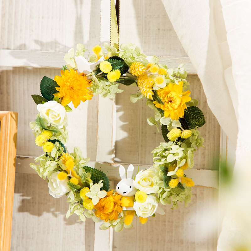 手作りキット フラワーリース スプリング アレンジメント 造花 ミッフィーのお花屋さん Flower Miffy