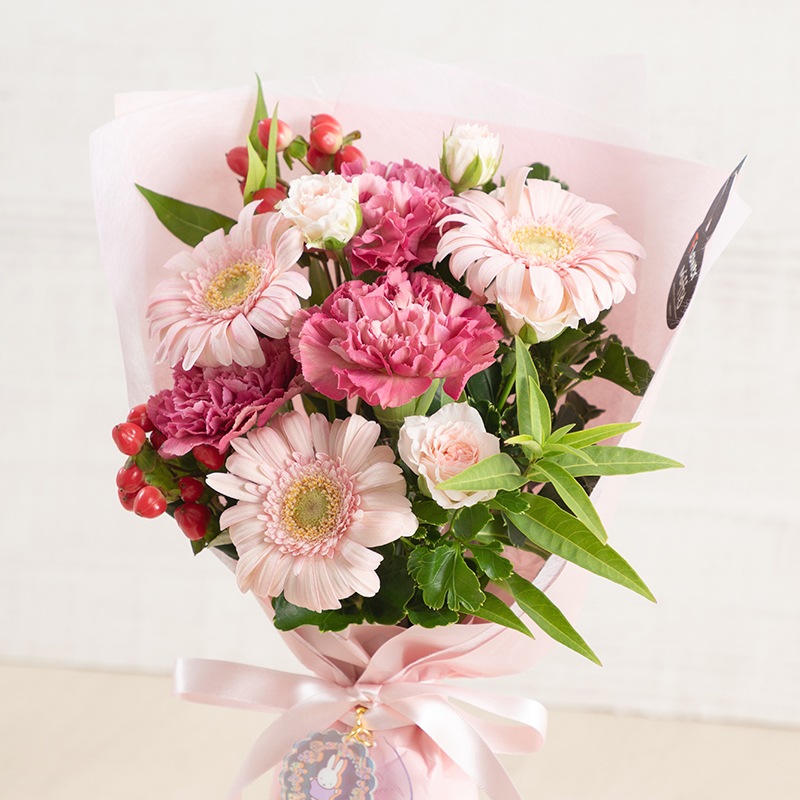 【直送商品A】Flower Miffy チャーム付きフラワーブーケ