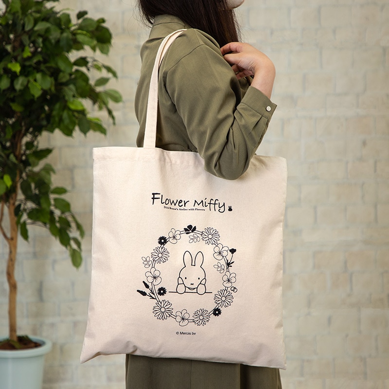 ★単品購入不可★ Flower miffy ショップトートバッグ フラワーフレーム