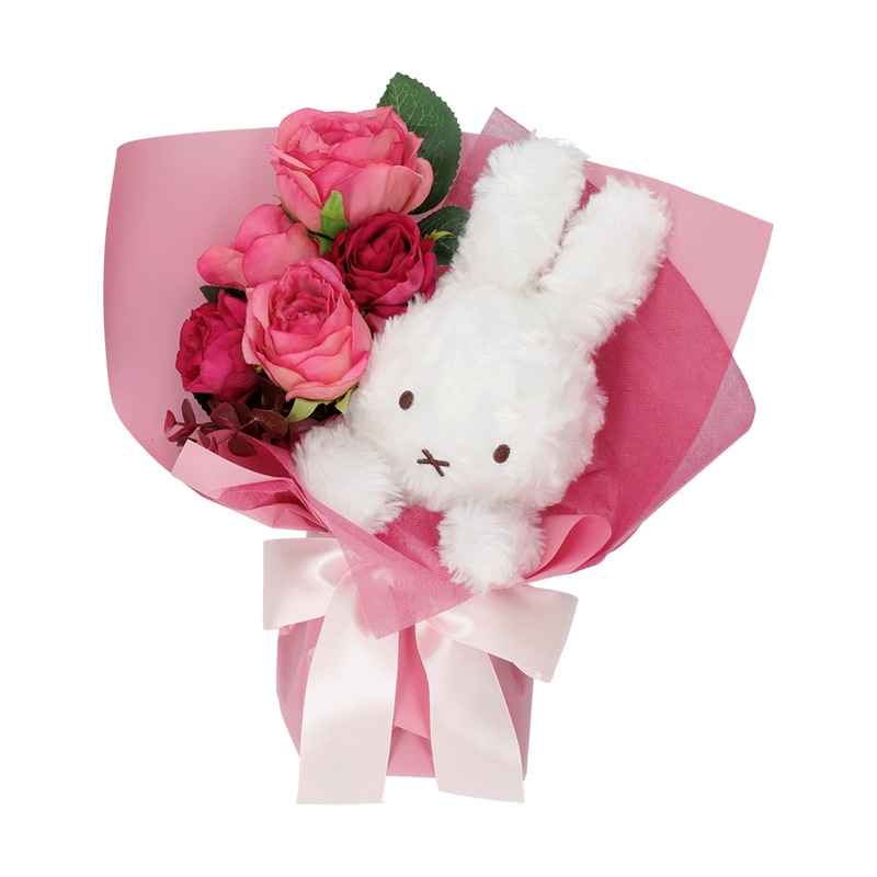 Flower Miffy 着せかえほわほわぬいぐるみブーケ ローズ