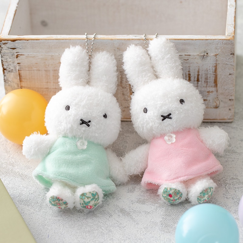 Flowermiffy ほわほわマスコットキーチェーン ナチュラルグリーン アートフラワーセット