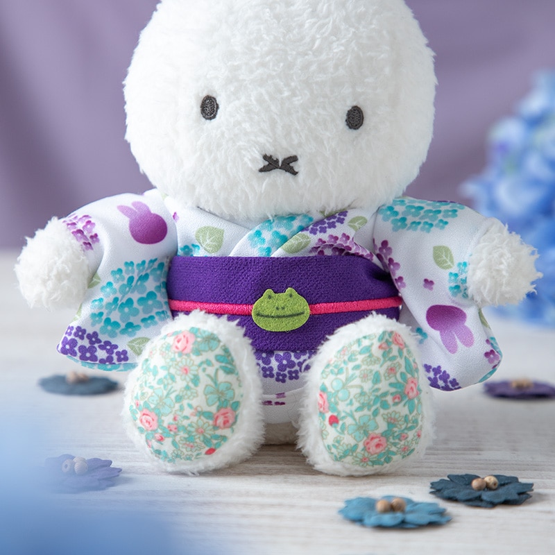 Flower Miffy 着せかえほわほわぬいぐるみ&着せかえお洋服浴衣アジサイ
