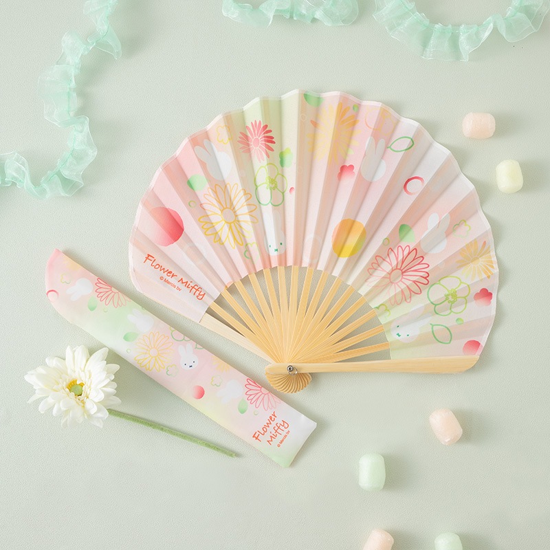 miffy - 【新品2点セット】フラワーミッフィー 扇子「花毬