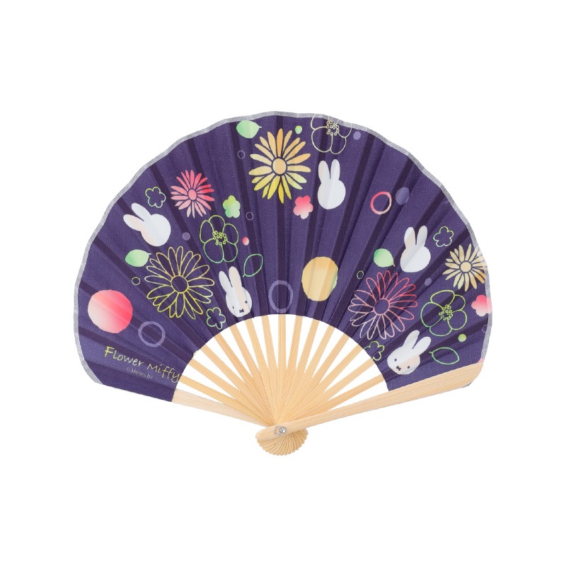 miffy - 【新品2点セット】フラワーミッフィー 扇子「花毬
