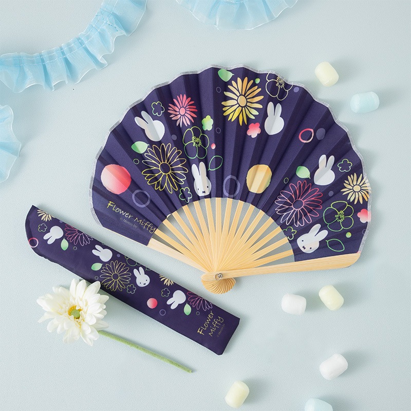 ハンドメイド作家 PARU HIMA様　きらくま アクセサリーセット Flower Miffy 扇子 花毬 「夏宵」 アートフラワーセット
