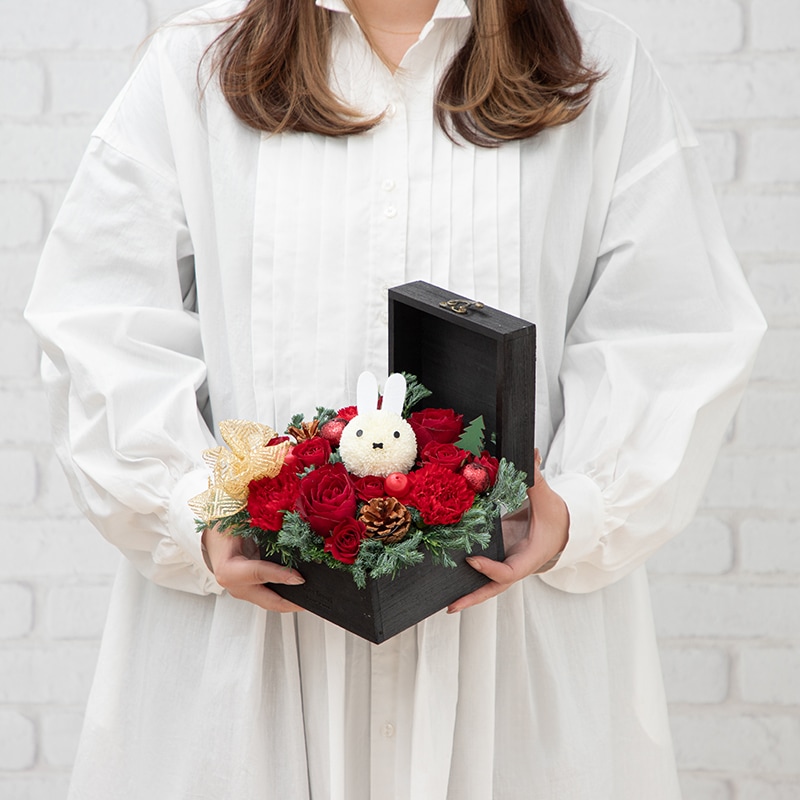 直送商品D】ミッフィーマムアレンジ クリスマスボックス | すべての