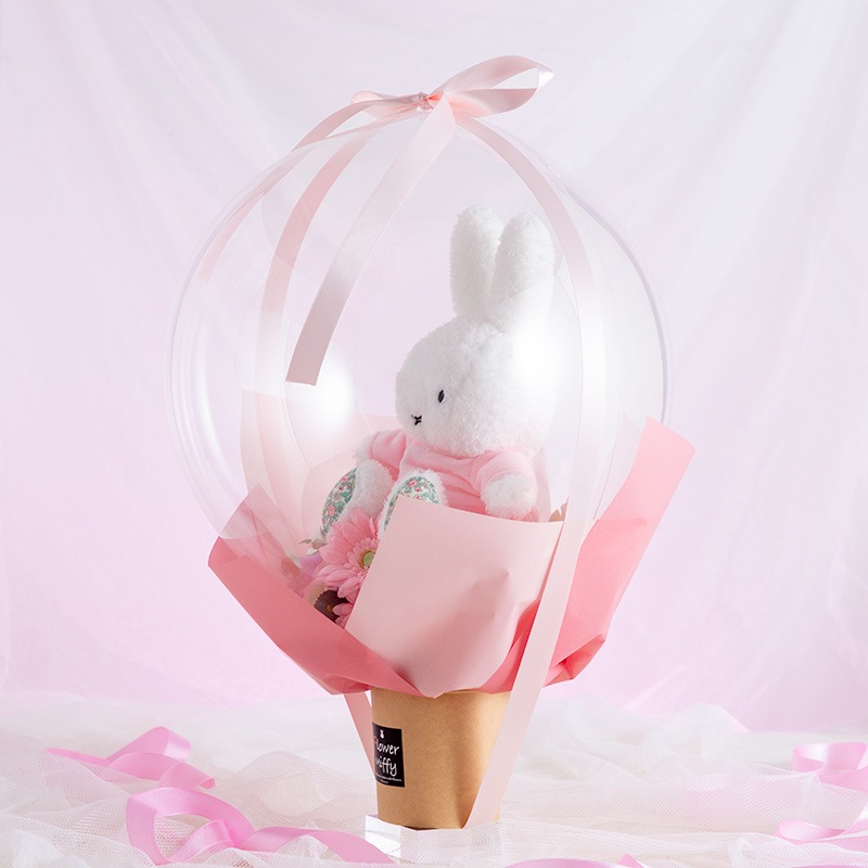 【直送商品H】Flower Miffy バルーンアレンジ フラワーガーデン ピンク