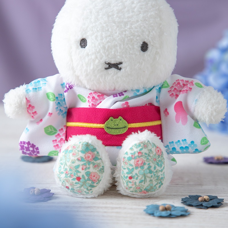 Flower Miffy 着せかえほわほわぬいぐるみ&着せかえお洋服浴衣アジサイ 