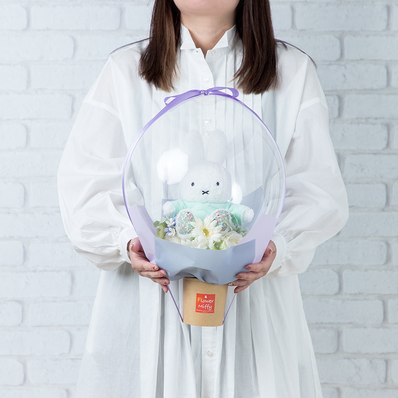 【直送商品H】Flower Miffy バルーンアレンジ フラワーガーデン グリーン