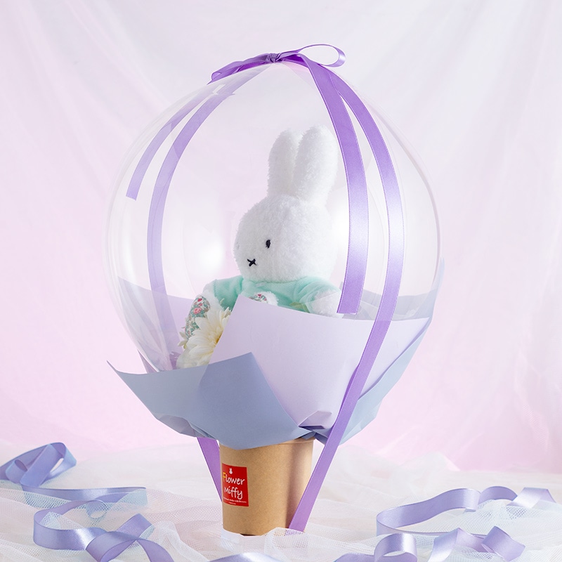 【直送商品H】Flower Miffy バルーンアレンジ フラワーガーデン グリーン