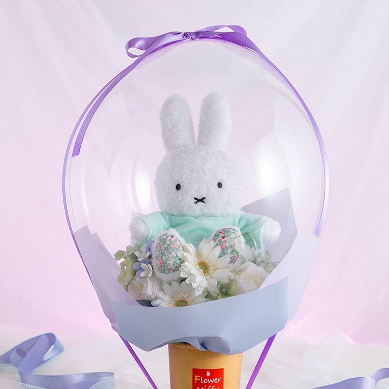 【直送商品H】Flower Miffy バルーンアレンジ フラワーガーデン グリーン