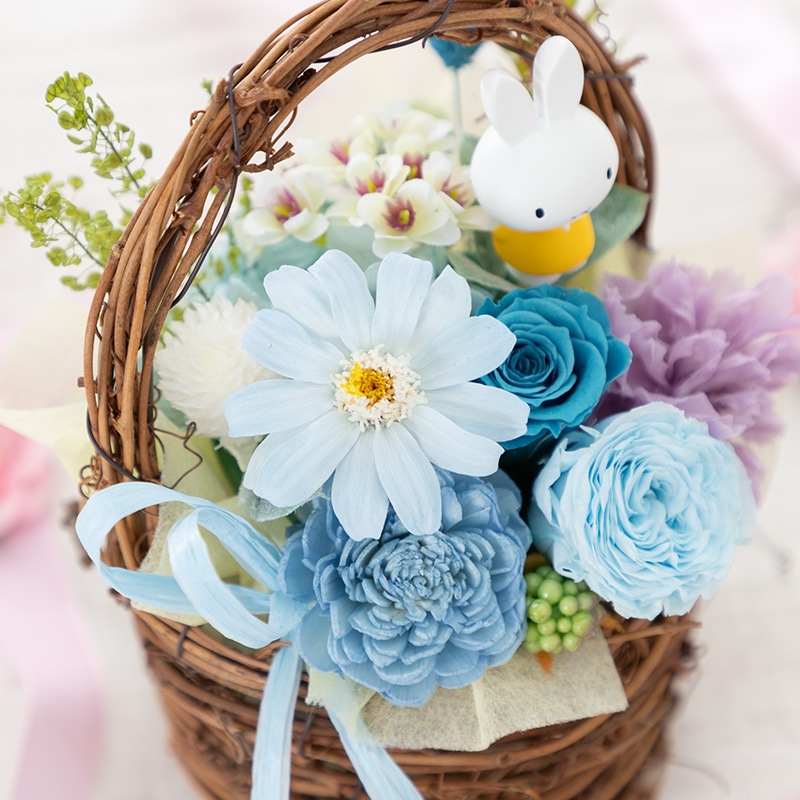 【レア】miffy mignon × fleur ミッフィー ミニョン×フルール Flower Miffy フルールパニエ ブルー | お花を価格から選ぶ