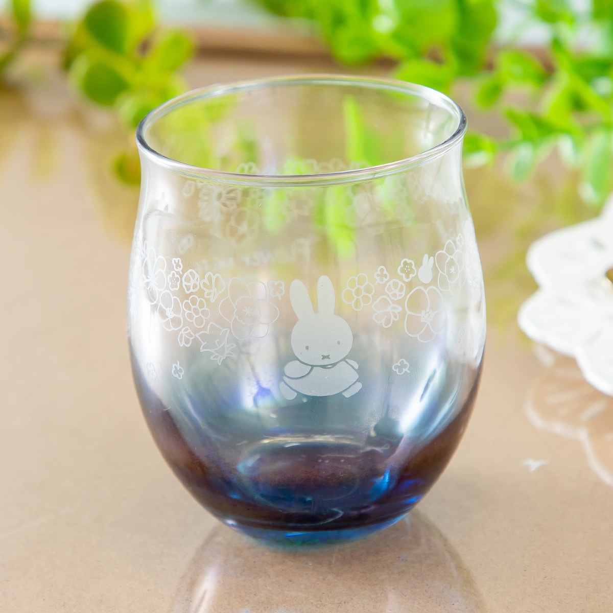 Flower Miffy カラフルグラス フラワーフリル ブルー アートフラワー