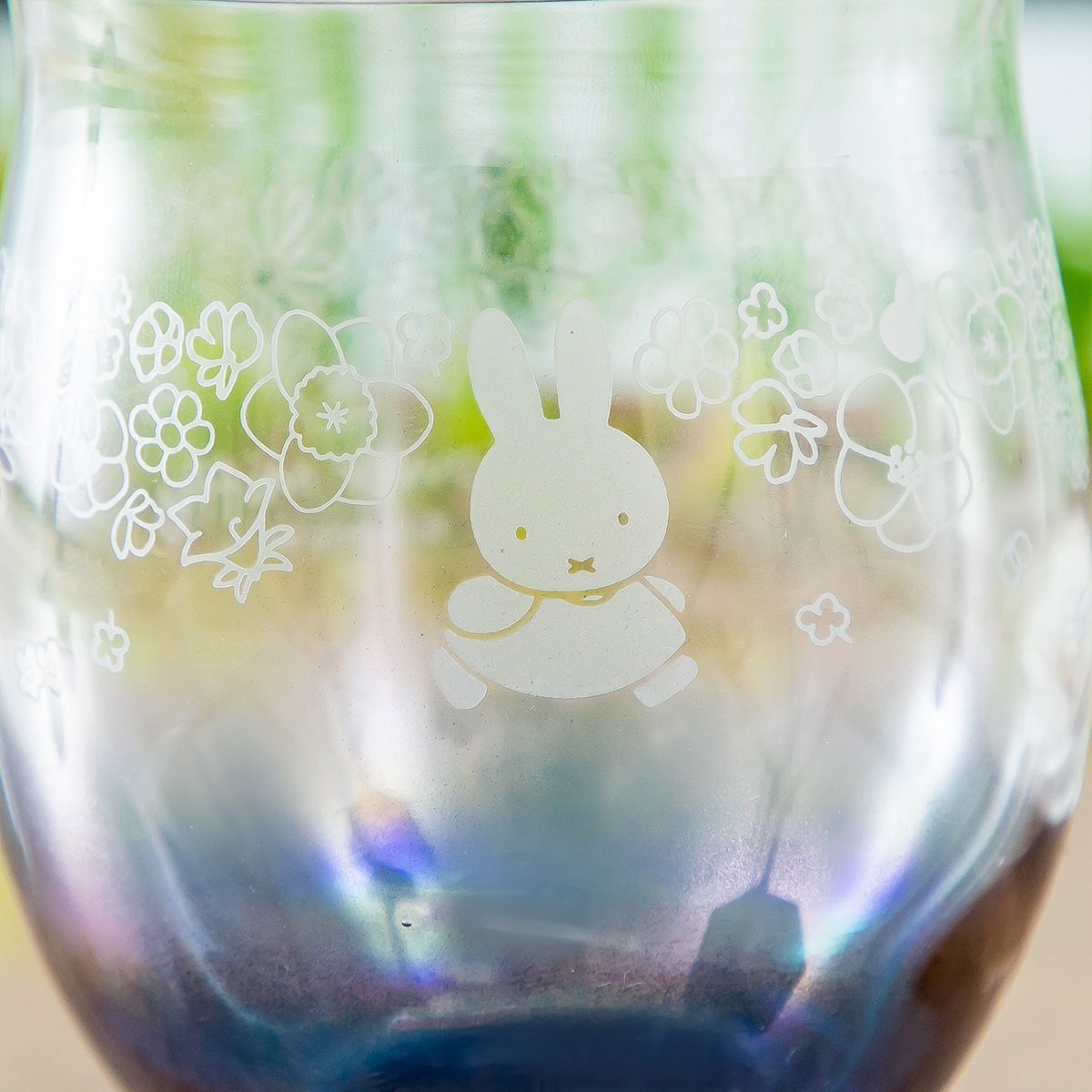 Flower Miffy カラフルグラス フラワーフリル ブルー アートフラワー