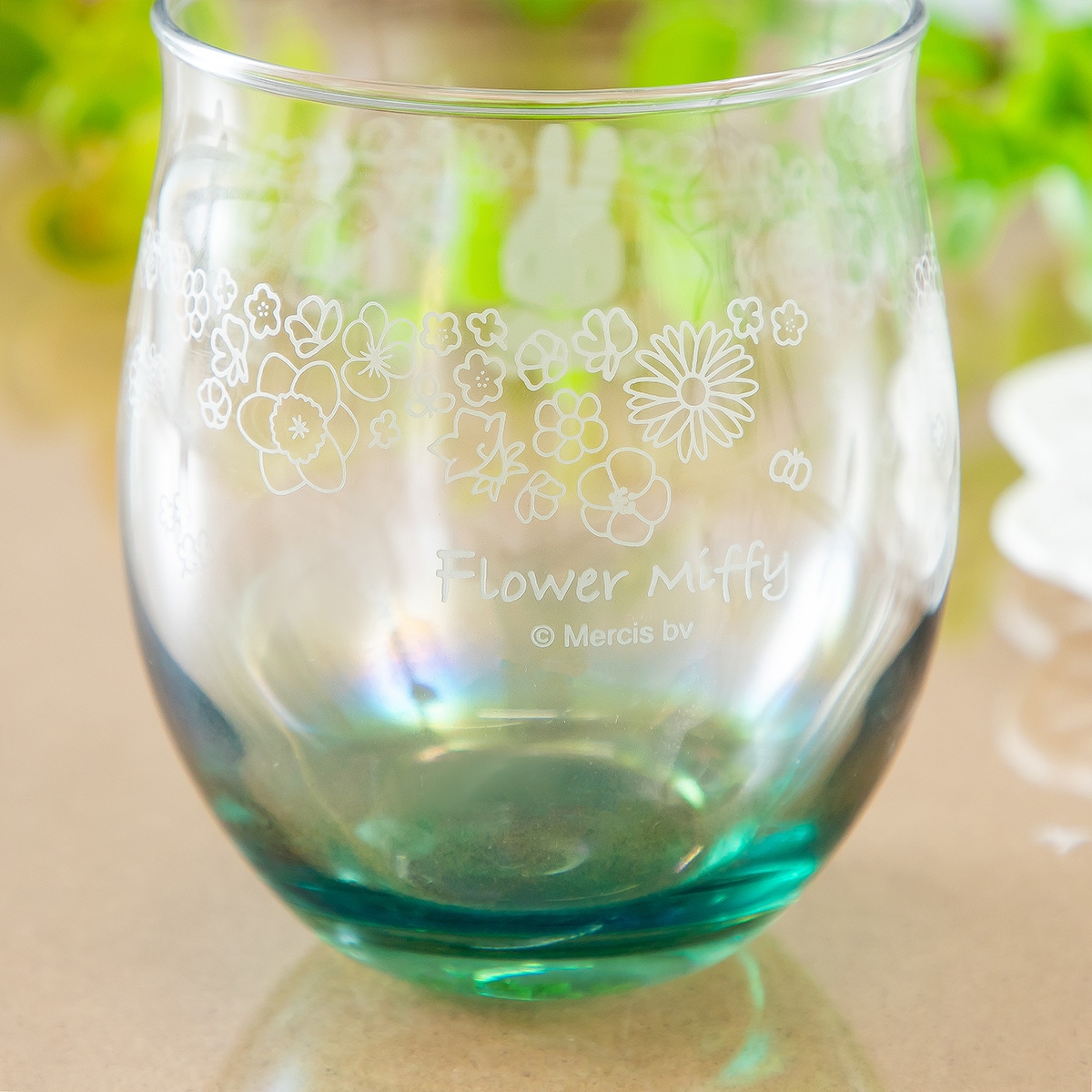 Flower Miffy カラフルグラス フラワーフリル グリーン アートフラワー