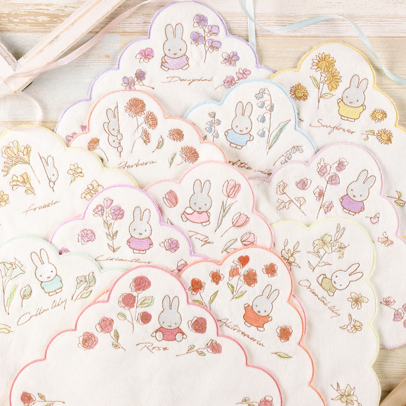 Flower Miffy バースデーフラワーミニタオル アルストロメリア アート